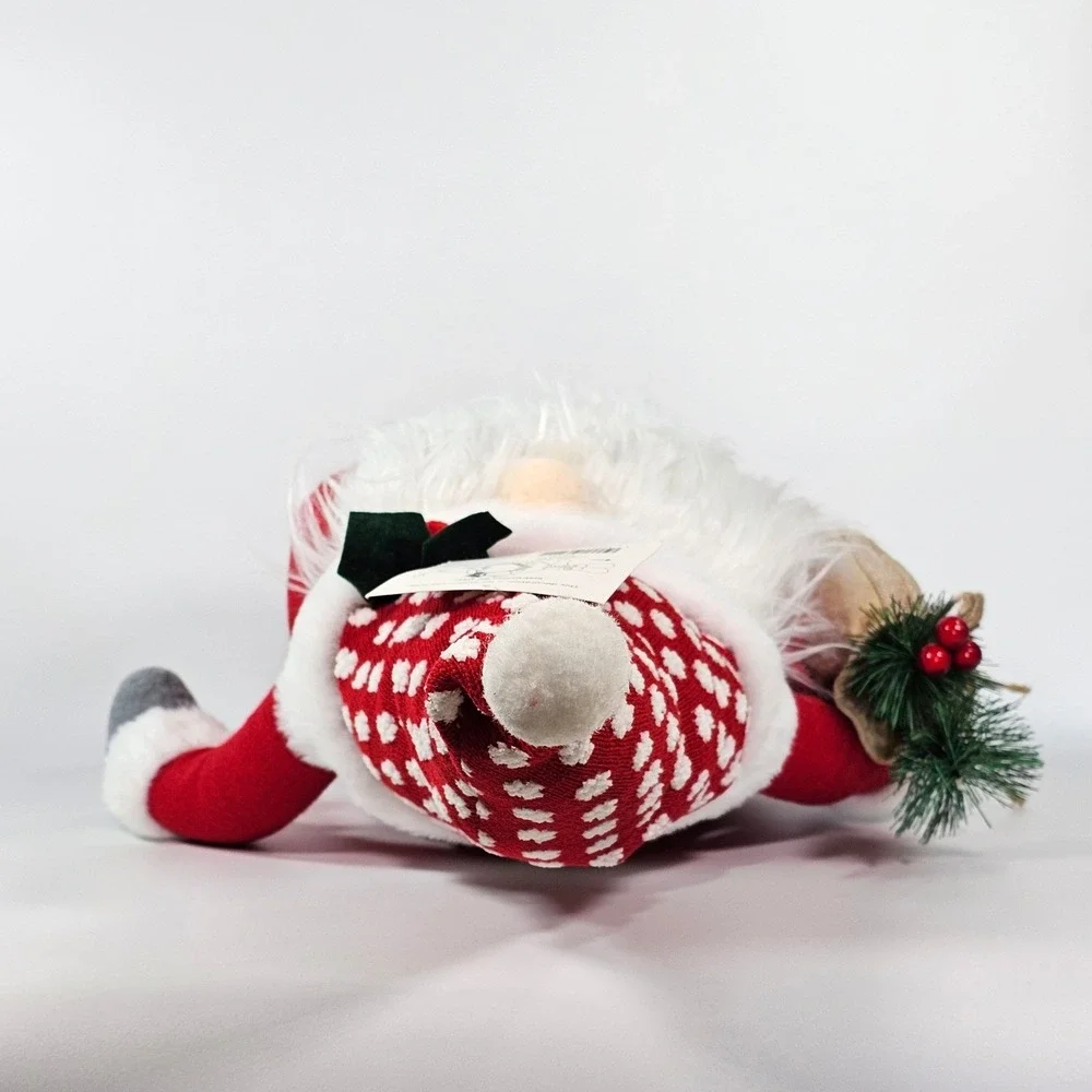 Holiday Time Floor Standing Gnome Expandable Christmas Decor Red Plaid 41